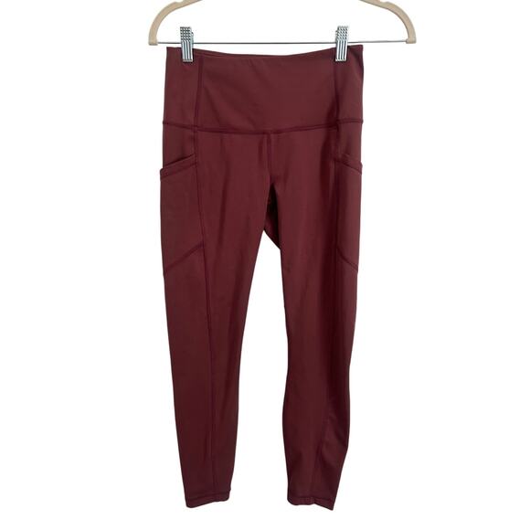 Yogalicious Lux Full Length Maroon Leggings - Women's Small - Picture 1 of 6